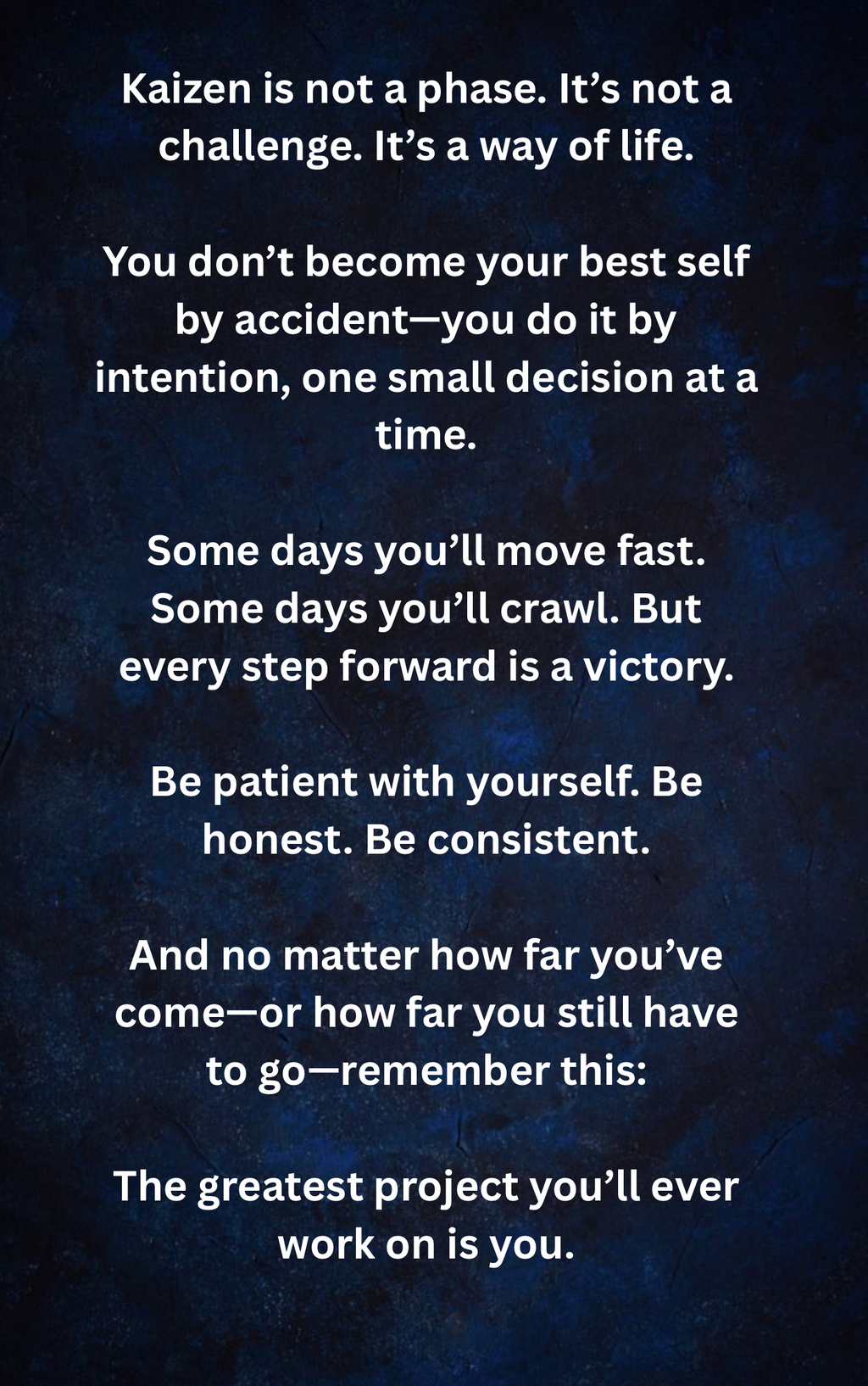 Kaizen the Philosophy of constant improvement